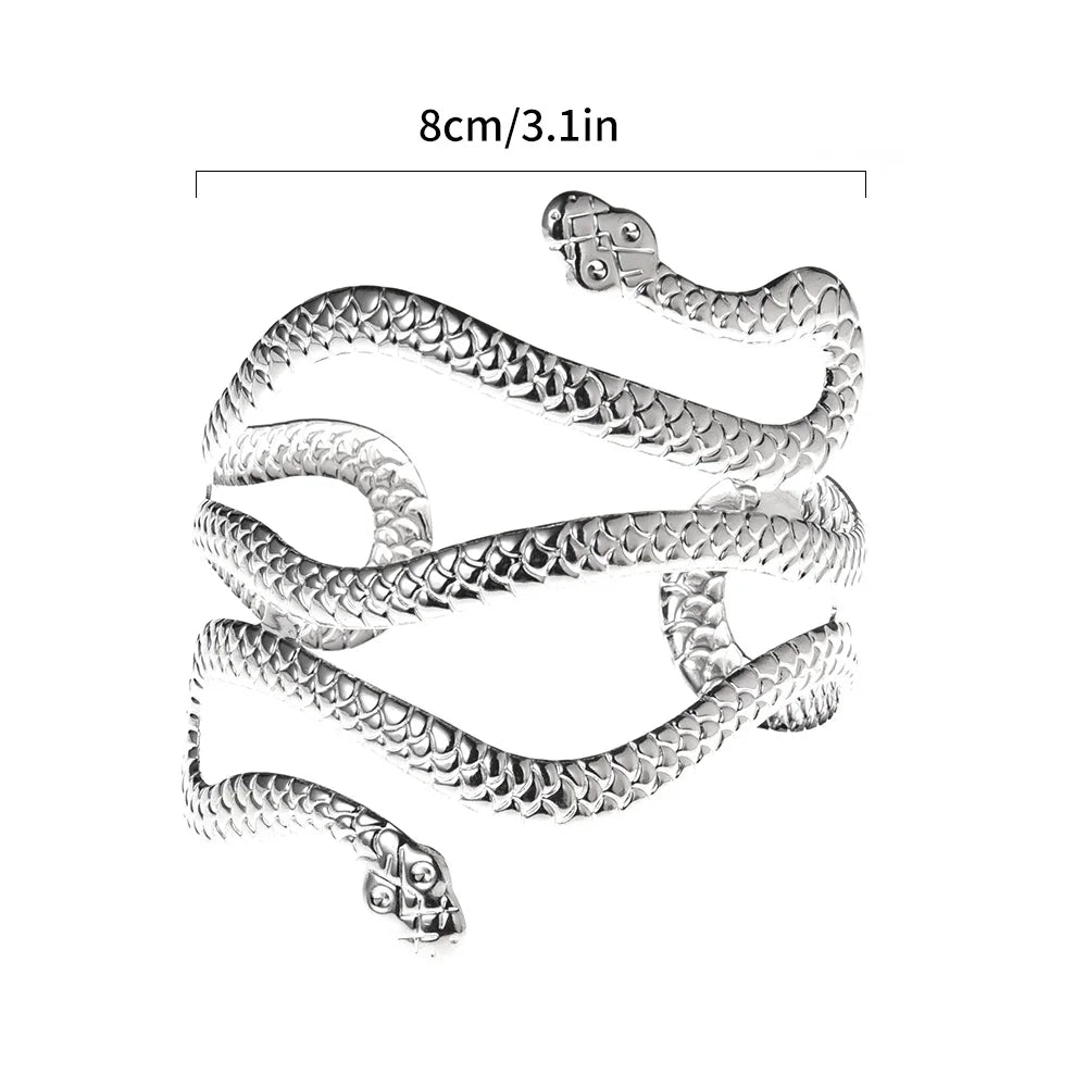 Women’s Snake Arm Bracelet - Arm Chain Ornament and Bicep Jewelry silver