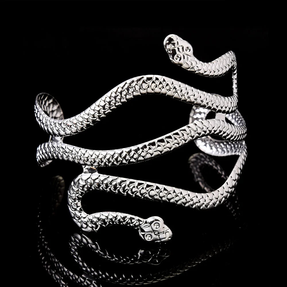 Women’s Snake Arm Bracelet - Arm Chain Ornament and Bicep Jewelry silver