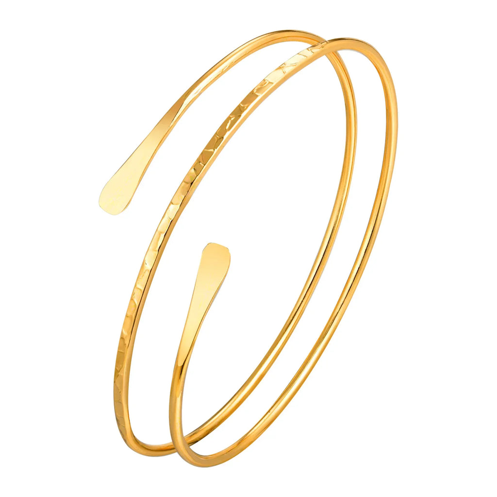 Women's upper arm bracelet - thin gold biceps chain
