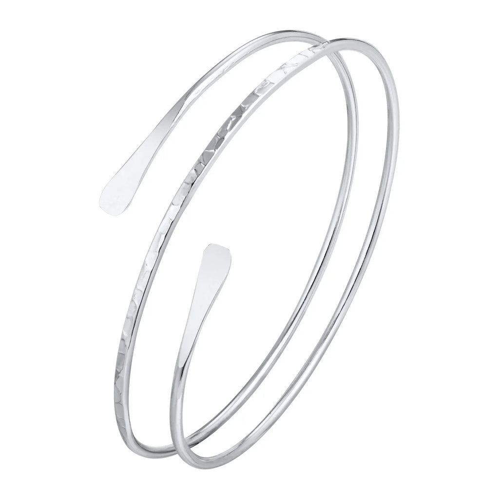 Women's upper arm bracelet - thin silver biceps chain