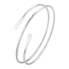 Women's upper arm bracelet - thin silver biceps chain