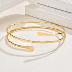 Women's upper arm bracelet - thin gold biceps chain