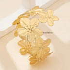 Women's arm bracelet - flower petal biceps chain