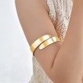 Gold women's arm bracelet - gold bicep chain