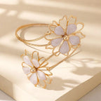 Women's Flower Arm Bracelet - White Bicep Chain