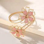 Women's Flower Arm Bracelet - Pink Bicep Chain