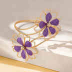 Women's Flower Arm Bracelet - Purple Bicep Chain