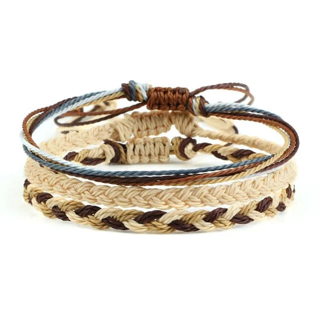 Braided Tibetan Lucky Bracelet 9 Colors beige