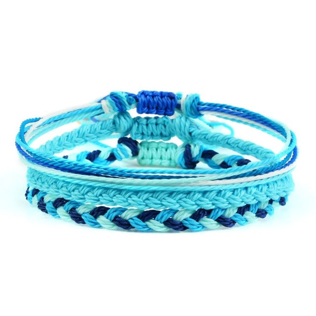 Braided Tibetan Lucky Bracelet 9 Colors blue