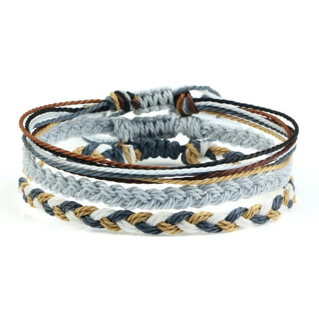 Braided Tibetan Lucky Bracelet 9 Colors gray