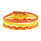 Braided Tibetan Lucky Bracelet 9 Colors yellow