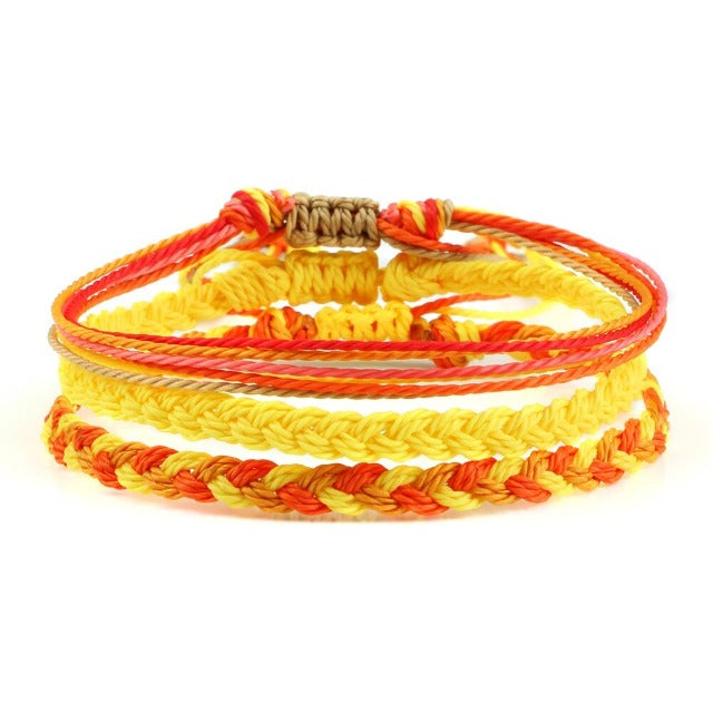 Braided Tibetan Lucky Bracelet 9 Colors yellow