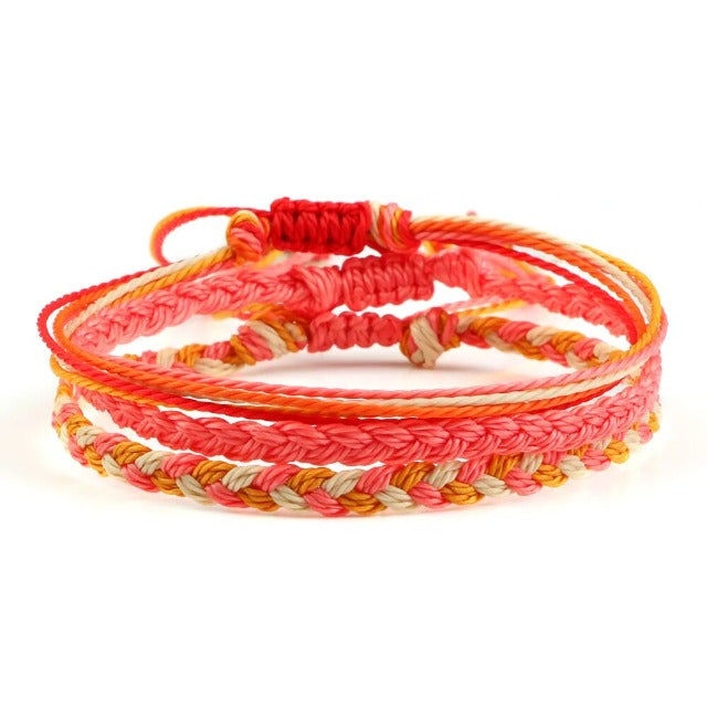 Braided Tibetan Lucky Bracelet 9 Colors red
