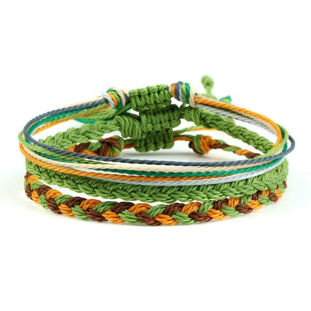 Braided Tibetan Lucky Bracelet 9 Colors green