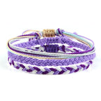 Braided Tibetan Lucky Bracelet 9 Colors purple
