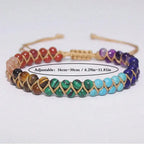 Natural stone 7 chakra ankle bracelet