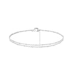 Double Row Fine Anklet Silver