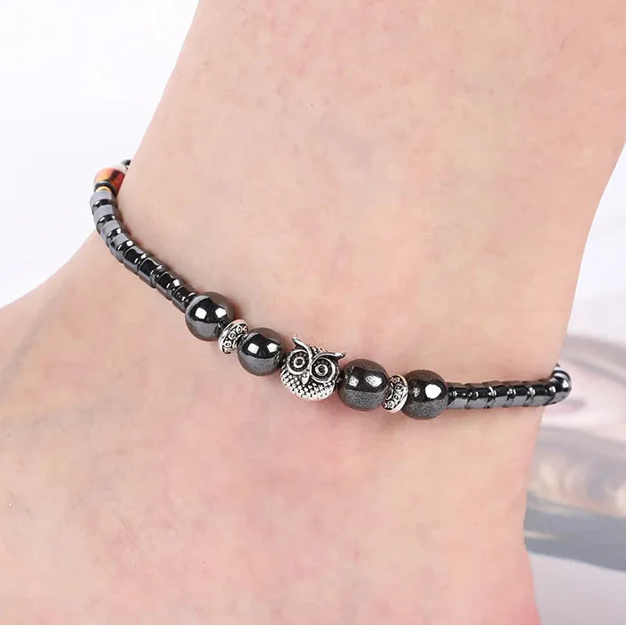 Women's owl anklet