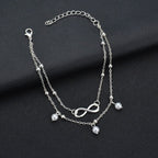 Infinity Anklet for Women silver