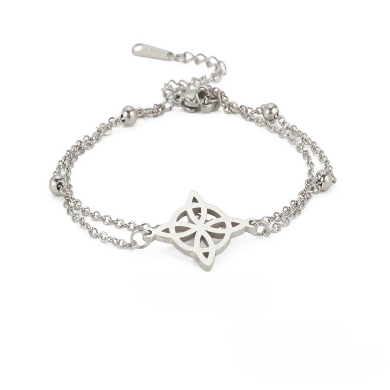 Silver Witch’s Knot Anklet