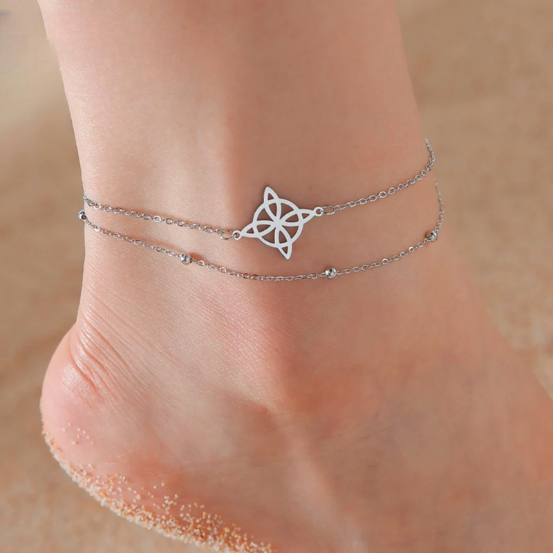 Silver Witch’s Knot Anklet