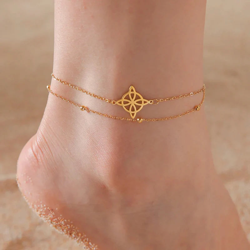 Gold Witch’s Knot Anklet