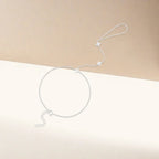 Silver Zircon Flower Hand Chain Bracelet