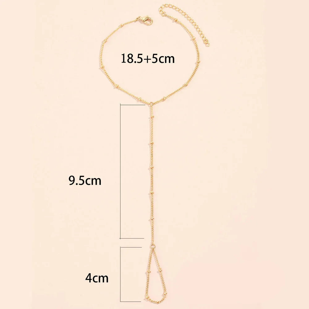 Hand Chain Jewelry Bracelet for Hand & Finger Women