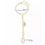 Women’s Beaded Hand Bracelet Jewelry Hand & Finger Chain gold