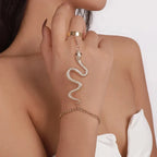 Serpent Hand Bracelet Women's Jewelry Hand & Finger Chain gold