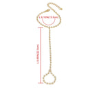 Rhinestone Hand Bracelet Women’s Jewelry Hand & Finger Chain gold