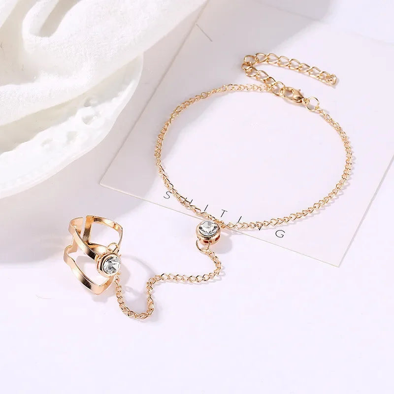 Zircon Hand Bracelet - Women's Jewelry Hand & Finger Chain