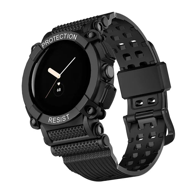 Solid Protective Bracelet for Google Pixel Watch 1 & 2 smartwatch black