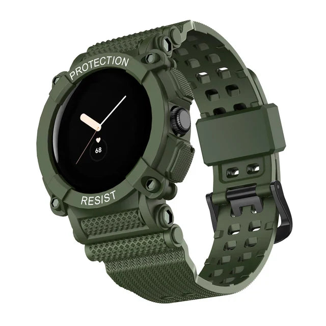 Solid Protective Bracelet for Google Pixel Watch 1 & 2 smartwatch army green