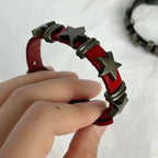 Vintage-Style Bracelet with Red Stars