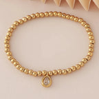 Gold bracelet with birthstone for women
