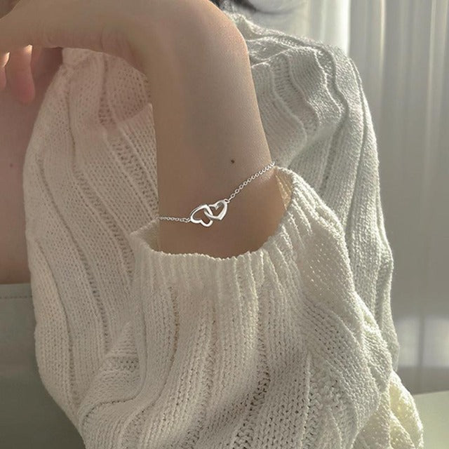 Double Heart Good Luck Bracelet