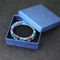 Multicolor Ethnic Double Braided Bracelet blue