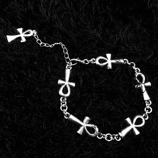 Egypt Ankh Silver Bracelet