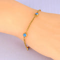 Elegant Turkish Evil Eye Bracelet gold