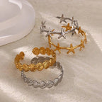 Elegant Bracelet Shells Starfish and Scallops silver