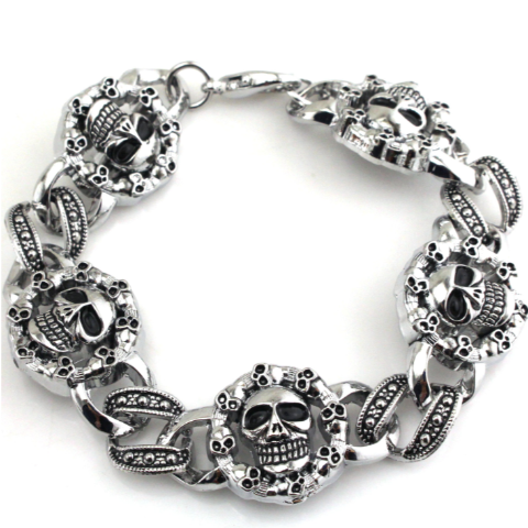 Stainless Steel Skull Bracelet