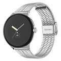 Mesh Hardened Steel Bracelet Smartwatch Google Pixel Watch 1 & 2 silver