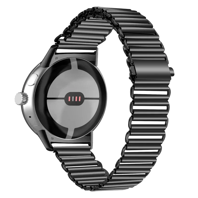 Hardened Steel Smartwatch Bracelet Google Pixel Watch 1 & 2 black