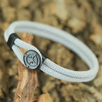 Black Compass Rope Bracelet Rose of the Winds gray