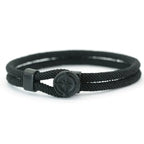 Black Compass Rope Bracelet Rose of the Winds black