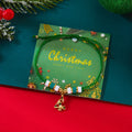 Rope Bracelet with Green Christmas Tree Pendant