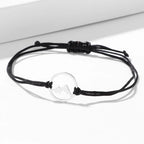 Rope Bracelet with Round Mountain Pendant