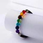 7 Chakras Rope and Stone Bracelet