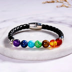 7 Chakras Rope and Stone Bracelet